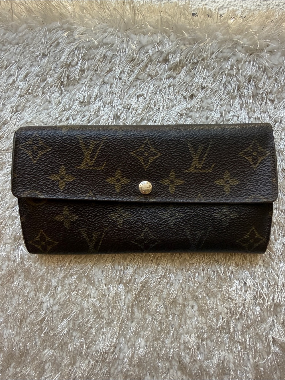 Louis Vuitton Monogram Continental Wallet - Dark Brown with Gold Accent
